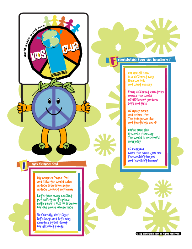 peace pal character from planetpals