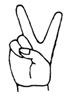 peace hand sign