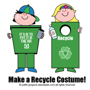recycle bin costume