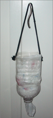 plastic bag holder from bottle
