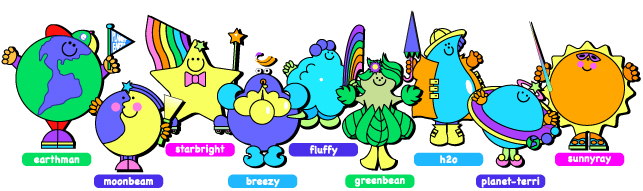 Planetpals Characters Care for Earth Kids