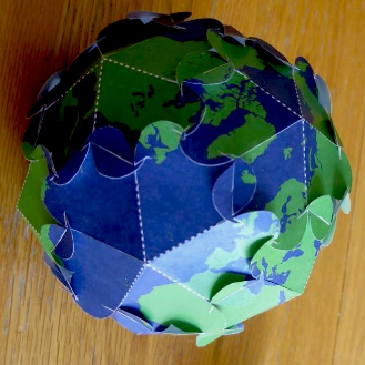 assemble and print this earth globe