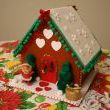 recyc;e box gingerbread house for xmas