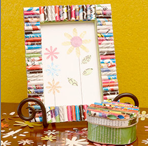 rolled picture frame recycle craft