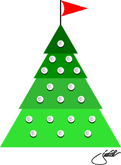 golf chrsitmas tree