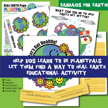 Planetpals Earth Bandaids XClassroom Activity Set