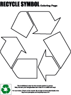 free recycle symbol coloring page