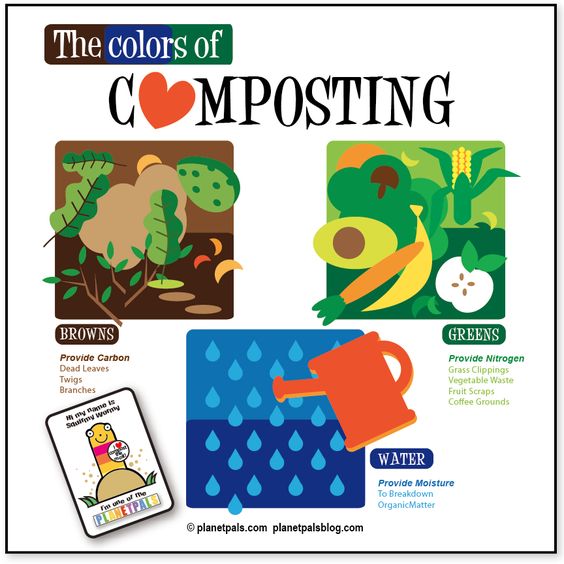 A lesson in composting.  The colors of composting