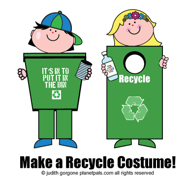 DIY earthday recycle costume