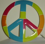 paper plate peace sign recycle craft