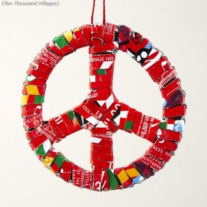 peace sign recycle craft wrappers