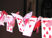 playing card recycle craft valentine