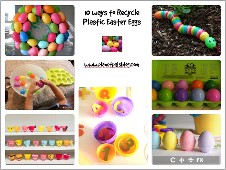recycle plastic eggs crafts